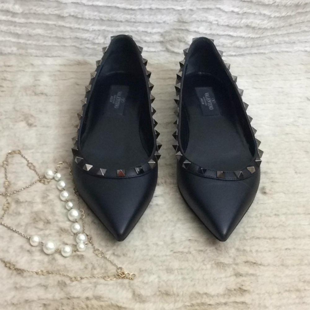 Valentino Garavani rockstud ballerina flats 36.5